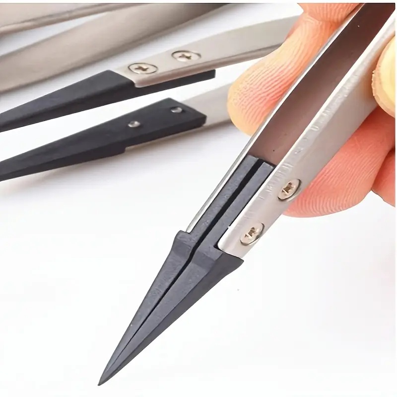 Jewelry Repair & Watches Photos - ESD-Safe Precision Tweezers, Anti-Static Tips with
