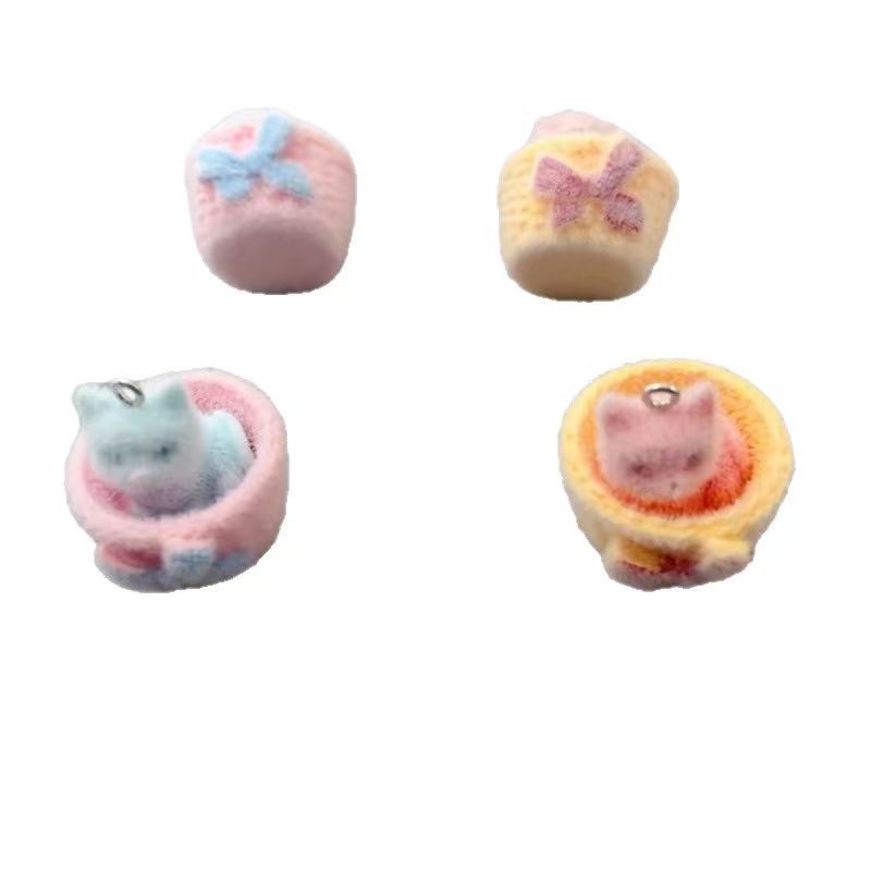 4pcs 3D plush resin cat pendan - đánh giá và giá Drop Earrings