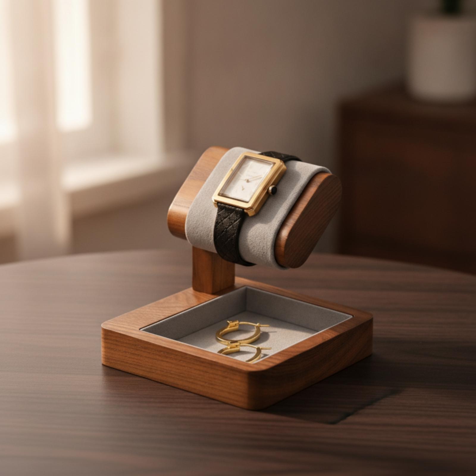 Solid Wood Watch Holder Organi - đánh giá và giá Jewelry Store For Watches