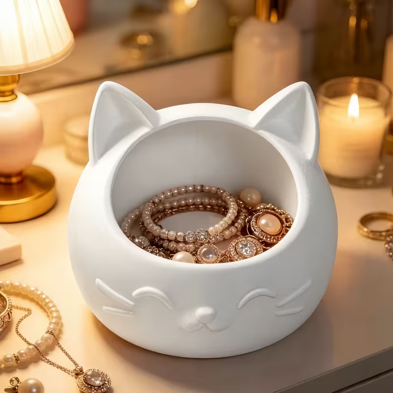 Mini Cartoon Cat-Shaped Storag - đánh giá và giá Jewelry Like Watches