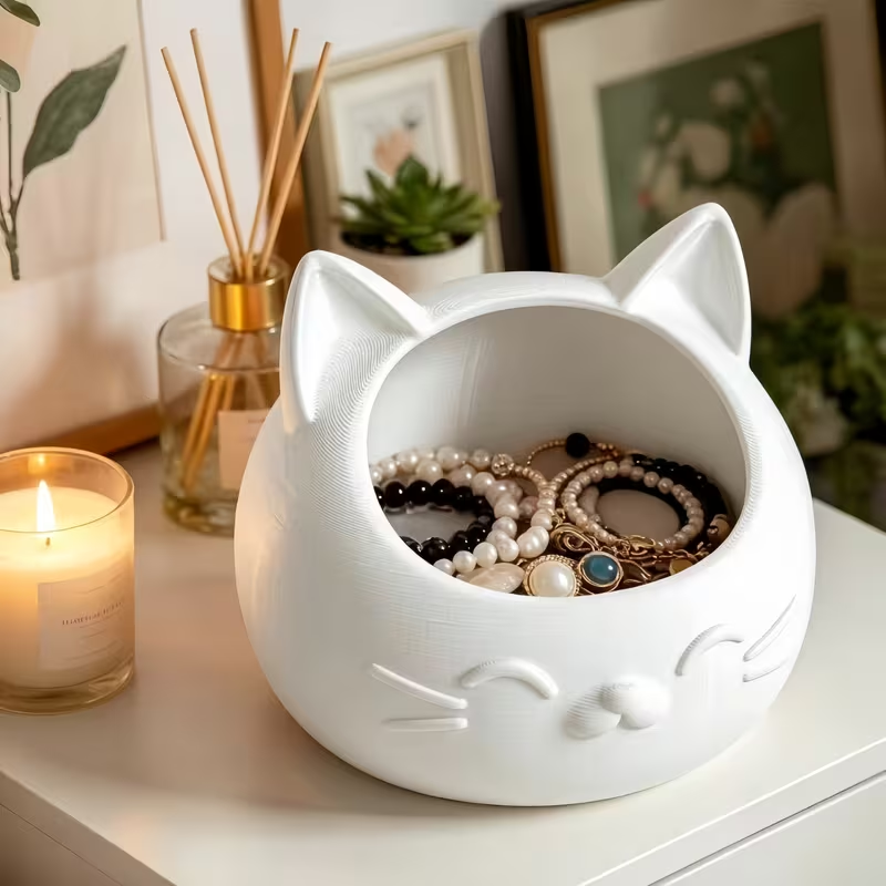 Mini Cartoon Cat-Shaped Storag - đánh giá và giá Jewelry Like Watches