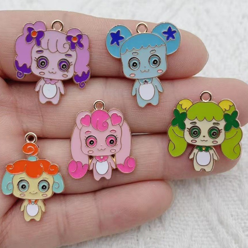 10pcs Cartoon Cute Drip Oil Al - đánh giá và giá Drop Earrings