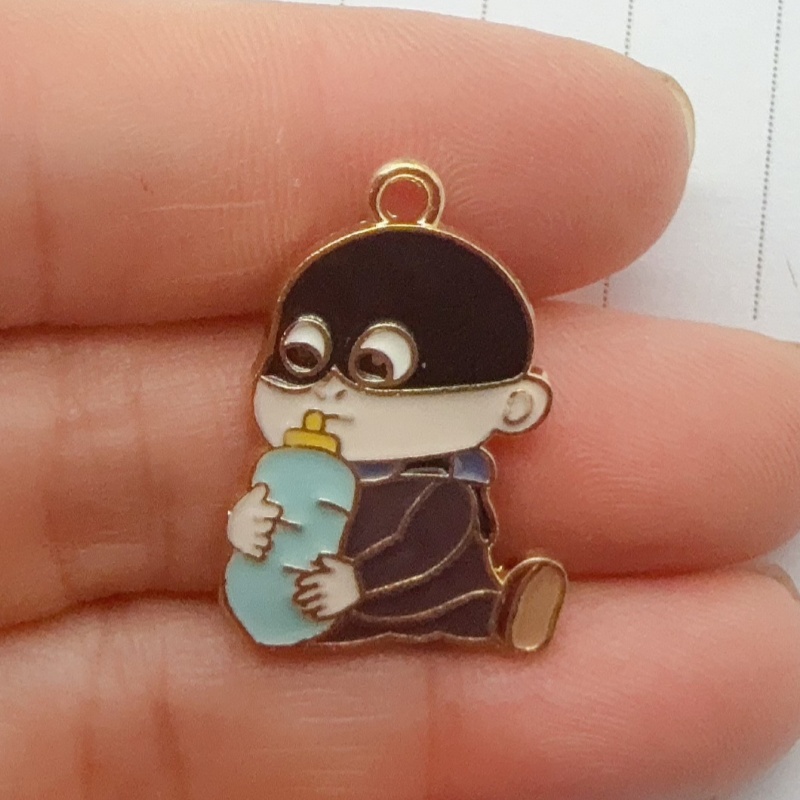 10pcs alloy drip oil cartoon p - đánh giá và giá Drop Earrings