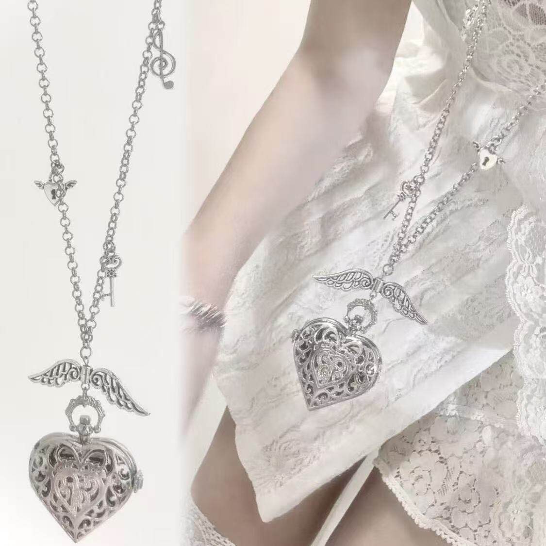 Y2K Hollow Heart Pocket Watch  - đánh giá và giá Vintage Jewelry Watches Women