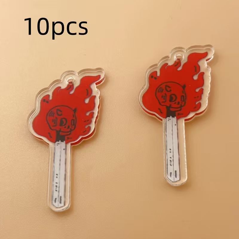 10pcs acrylic skull pendant, D - đánh giá và giá Drop Earrings