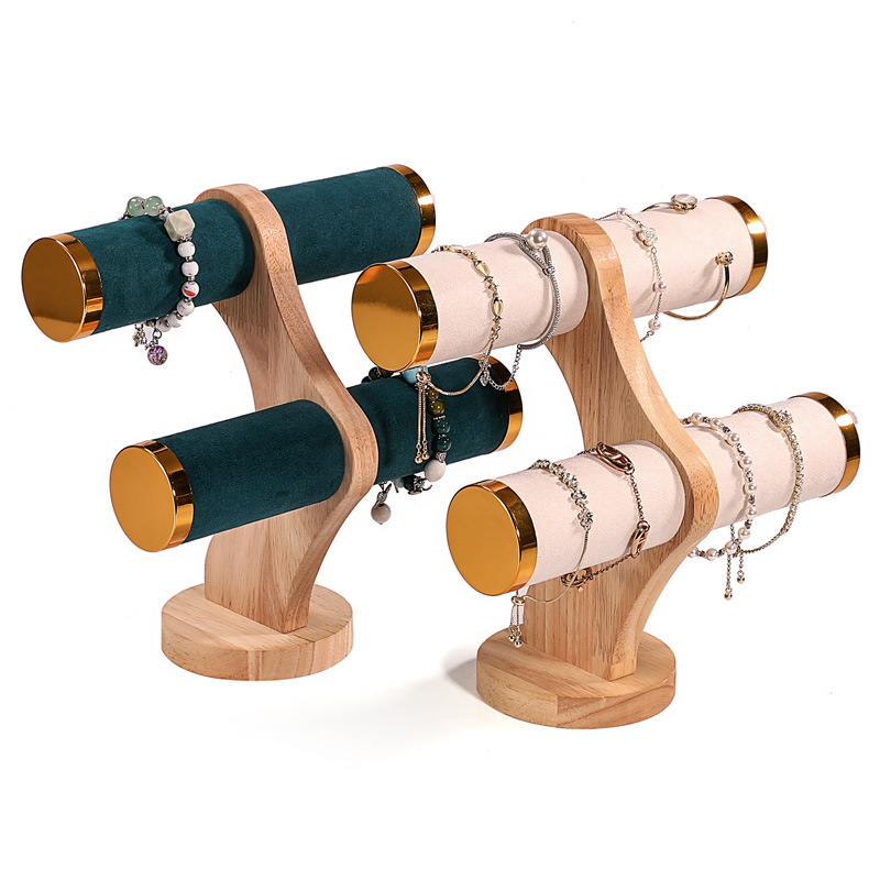 2-Tier Curved Wood Bracelet Ho - đánh giá và giá Jewelry Store For Watches