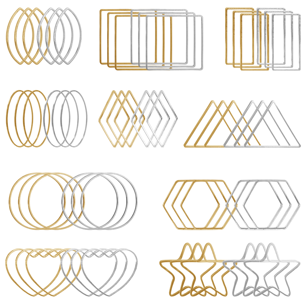 20Pcs Gold Silver Hollow Frame - đánh giá và giá Drop Earrings
