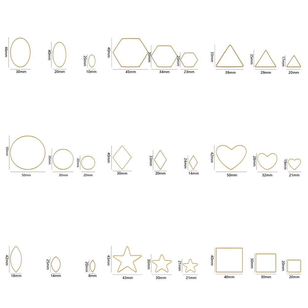 20Pcs Gold Silver Hollow Frame - đánh giá và giá Drop Earrings