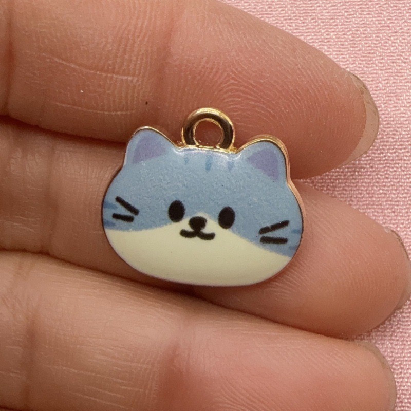 12pcs Printed Cat Head Alloy D - đánh giá và giá Drop Earrings