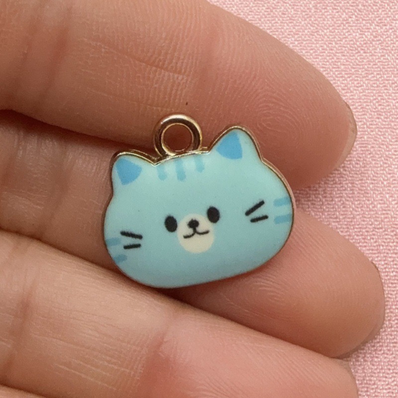 12pcs Printed Cat Head Alloy D - đánh giá và giá Drop Earrings